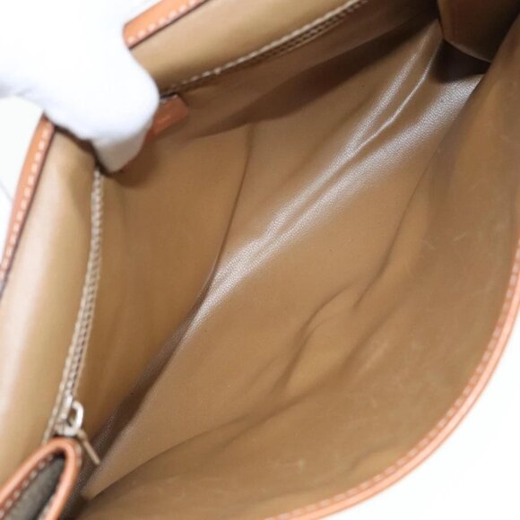 CELINE Macadam Canvas Shoulder Bag PVC Beige - Picture 10 of 16